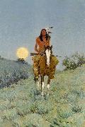 Frederic Remington The Outlier painting